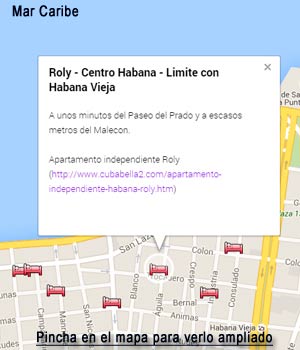 Pincha para ver la ubicacion del Apartamento Roly en La Habana